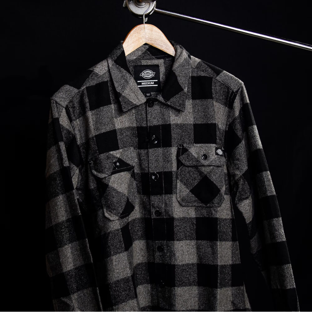 Demo - Black plaid shirt